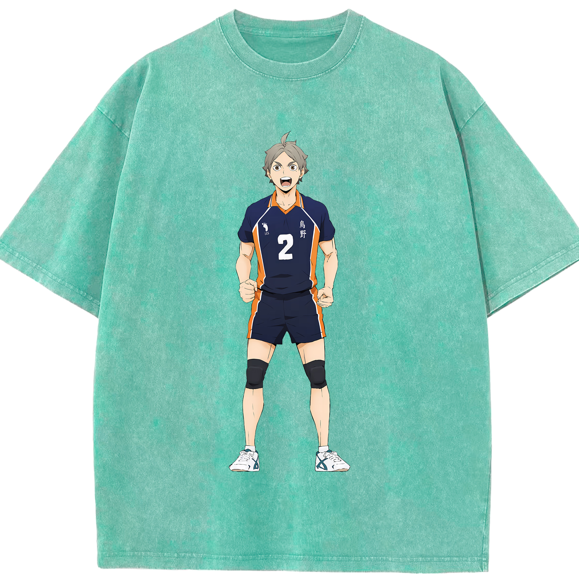 （画像用） ハイキュー!! Haikyu!! 綿100% ヴィンテージ風 半袖Tシャツ（フロントプリント）